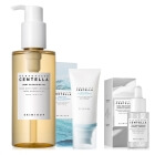 Skin1004 Day Rutine ZESTAW Olejek myjący 200 ml + Serum do twarzy 30 ml + Krem przeciwsłoneczny 50 ml