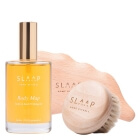 Slaap Body Care ZESTAW Z drewna bukowego, mieszanki włosia końskiego i agawy 1 szt + Z drewna bukowego do masażu ciała 1 szt + Ujędrniający olejek do ciała