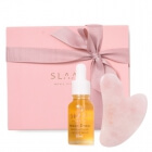 Slaap Moon Drops + Płytka Gua Sha ZESTAW Wielozadaniowe serum olejowe na noc 15 ml + Kamień masujący wykonany z różowego kwarcu 1 szt