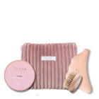 Slaap Snooze and Smooth ZESTAW Wielorazowe płatki pod oczy 2 szt + Płytka do ciała 1 szt + Szczotka do masażu 1 szt + kosmetyczka 1 szt