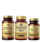 Solgar D-Biotyna + Magnez Cytrynian + Witamina D3 43 ZESTAW Suplement diety 50 kapsułek + Suplement diety 60 tabletek + Cholekalcyferol 60 kaps.