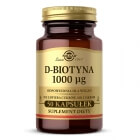 Solgar D-Biotyna Zdrowa skóra i włosy (1000 ug) 50 kapsułek