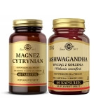 Solgar Wsparcie Układu Nerwowego i Odporność Na Stres ZESTAW Ashwagandha 60 kaps. + Magnez Cytrynian 60 tabletek