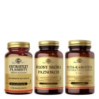 Solgar Ostropest Plamisty + Włosy, Skóra, Paznokcie + Beta-karoten ZESTAW Milk Thistle 60 kapsułek + Wsparcie skóry, włosów i paznokci 60 tabletek + D. salina 60 kapsułek