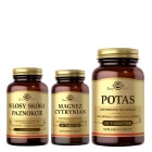 Solgar Włosy, Skóra, Paznokcie + Magnez Cytrynian + Potas ZESTAW Suplement diety 60 tabletek + Suplement diety 60 tabletek + Suplement diety 100 tabletek