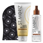 St Moriz Golden Glow Tan ZESTAW Balsam budujący opaleniznę 200 ml + Samoopalająca mgiełka do twarzy 150 ml + Rękawica 1 szt
