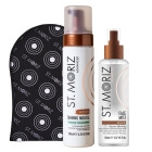St Moriz Tanning Set ZESTAW Samoopalająca pianka o średnim odcieniu 200 ml + Samoopalająca mgiełka do twarzy 150 ml + Rękawica 1 szt