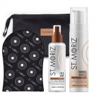 St Moriz Tanning Super Set ZESTAW Samoopalająca mgiełka do twarzy 150 ml + Mus samoopalający 200 ml + Rękawica 1 szt + Kosmetyczka 1 szt
