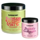 Supersonic Matcha Latte Collagen + Collagen Beauty Drink ZESTAW Matcha latte z kolagenem i mleczkiem kokosowym 280 g + Kolagen - Owoce tropikalne 185 g