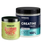 Supersonic Matcha Latte Collagen + Creatine Monohydrat ZESTAW Matcha latte z kolagenem i mleczkiem kokosowym 280 g + Kreatyna liposomalna 350 g