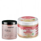 Supersonic Peanut Spread Low Carb + Collagen Beauty Drink ZESTAW Krem orzechowy - Biała czekolada crunchy 250 g + Kolagen - Mango 185 g