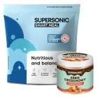 Supersonic Peanut Spread + Smart Meal ZESTAW Krem orzechowy 160 g + Posiłek - lody waniliowe z dziką truskawką 1300 g