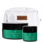 Szmaragdowe Żuki Hypericum + Linum ZESTAW Krem do pielęgnacji ciała 200 ml + Krem do dłoni i stóp 50 ml + Kosmetyczka