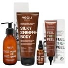 Veoli Botanica Hair Care Set ZESTAW Peeling do skalpu 150 ml + Wcierka do skalpu 50 ml + Maska laminująca do włosów 140 ml + Maska do ciała w formie peelingi 180 ml gratis