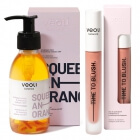 Veoli Botanica Time to Blush + Emulsifying Oil for Removing Makeup and SPF ZESTAW Kremowy róż do policzków z witaminą C i roślinnym kolagenem 10 ml + Emulgujący olejek do zmywania makijażu i SPF 132,7 g