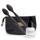 Whose That Lip Stick Lip Comfort Massager + Lip Comfort Concentrate ZESTAW Dwustronny masażer 1 szt. + Serum 13 ml + Kosmetyczka 1 szt