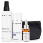 Yasumi Blask i Ochrona ZESTAW Ryżowy tonik 200 ml + Serum z witaminą C 10 ml + Krem SPF 30 100 ml + Kosmetyczka 1 szt