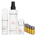 Yasumi Nocna Pielęgnacja Wygładzająco-Napinająca ZESTAW Pianka 150 ml + Płyn micelarny 200 ml + Ampułka 3 ml x 5 + Maska na noc 30 ml