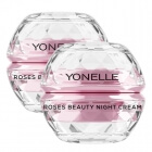 Yonelle Roses Beauty Care ZESTAW Krem piękności nasycony różami na twarz i pod oczy 50 ml + Krem piękności nasycony różami na noc na twarz i pod oczy 50 ml