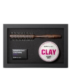 Zew For Men Miejski Gentleman ZESTAW Szczotka do włosów 1 szt + Szampon i Odżywka 2w1 85 ml + Glinka - mat 100 ml