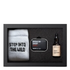 Zew For Men Nieokiełznany Drwal z Mydłem do Brody ZESTAW Olejek do brody 30 ml + Mydło do brody 85 ml + Mydelniczka (kolor srebrny) + Skarpety 1 para