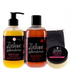 Zielone Laboratorium Krem Do Higieny Intymnej + Żel + Krem Do Stóp ZESTAW Origanol i ekstrakt z nagietka 250 ml + Żurawina i jabłko 250 ml + Mocznik, masło Shea 100 ml + Kosmetyczka 1 szt