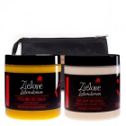 Zielone Laboratorium Peeling + Balsam Poprawiający Koloryt Skóry ZESTAW Marchewka i płatki owsiane 350 g + Pomidor i marchewka 250 ml + Kosmetyczka 1 szt