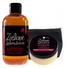 Zielone Laboratorium Ujędrniający Olejek + Aksamitny Krem Do Stóp ZESTAW Olej jojoba i marchwiowy 250 ml + Mocznik, masło Shea 100 ml + Kosmetyczka 1 szt