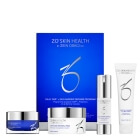 ZO Skin Health Daily GSR + Skin Barrier Defense Program ZESTAW Pasta złuszczająca 16,2 g + Płatki oczyszczające 30 szt + Serum o silnym działaniu antyoksydacyjnym 15 ml + Preparat oczyszczający 60 ml