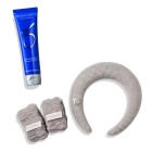 ZO Skin Health Dual Action Scrub + Akcesoria Do Pielęgnacji Twarzy ZESTAW Peeling o podwójnym działaniu dla skór mieszanych i tłustych 58 g + Opaska na głowę 1 szt + Mankiety na nadgarstki 2 szt